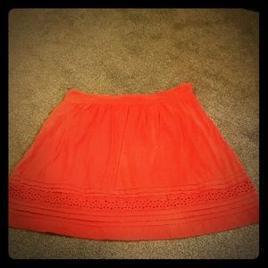 Loft orange skirt